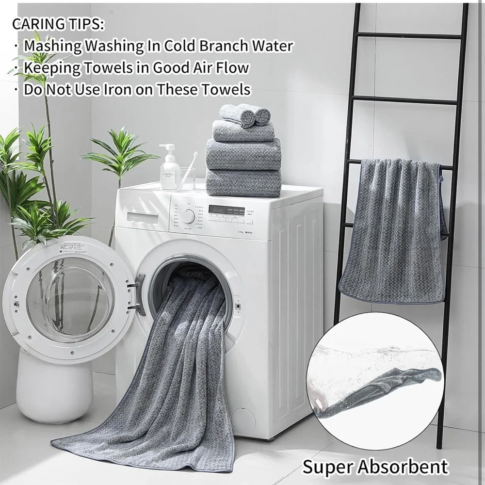 Ultra soft bath tower set 12 pieces
